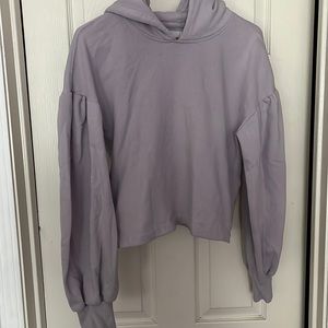 Abercrombie crop hoodie. Size small. Purple/gray